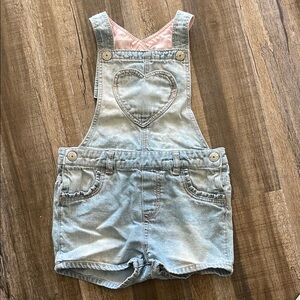 H&M Blue Denim Overalls Relaxed Fit